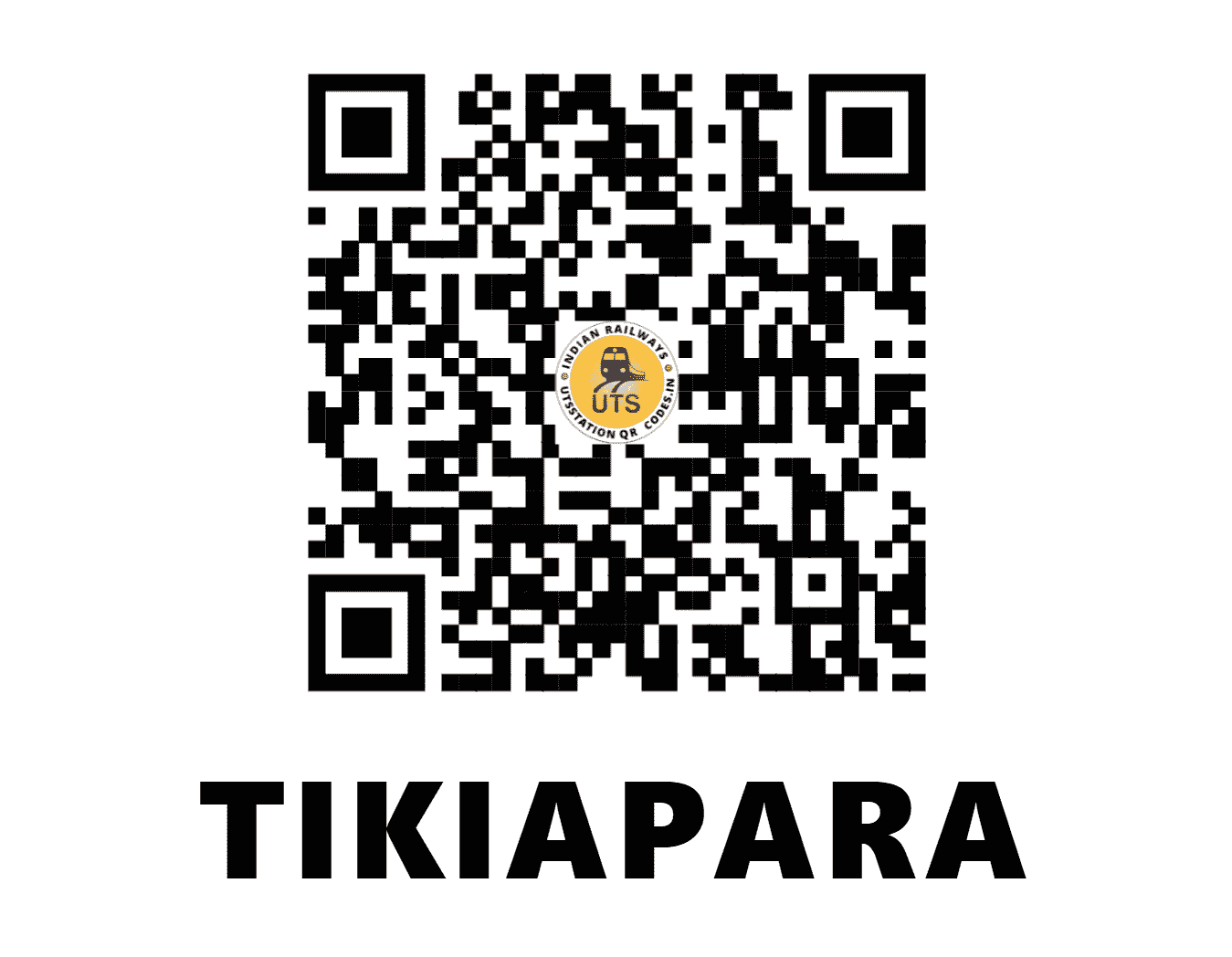 UTS QR Code for TIKIAPARA - TPKR - SE (WEST BENGAL)